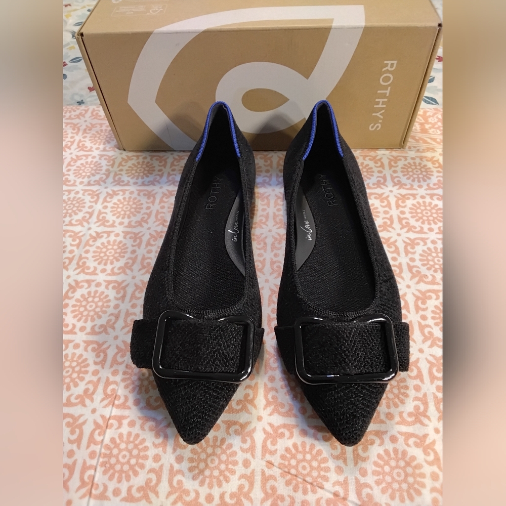 Rothy's Black Women's Revelvet Emblem Point ll